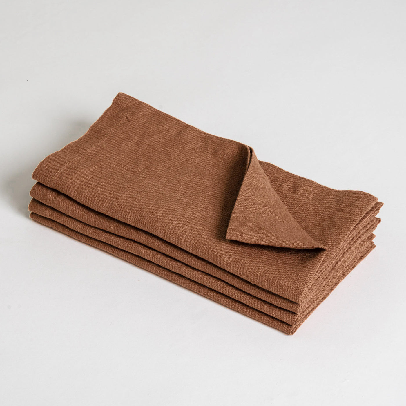 French Flax Linen Napkins (Set of 4) in Hazelnut