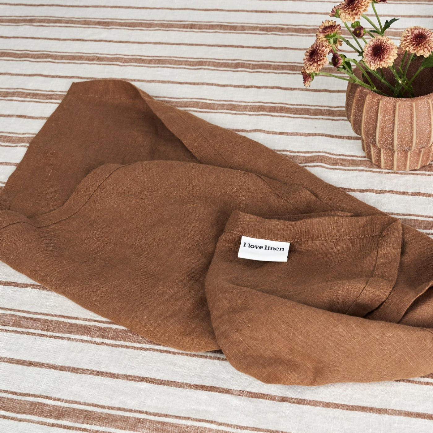 French Flax Linen Napkins (Set of 4) in Hazelnut