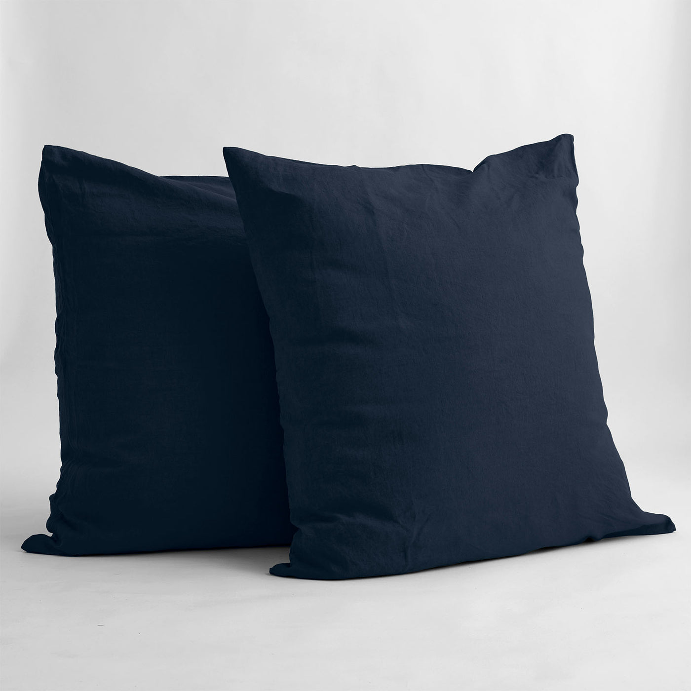 French Flax Linen Pillowcase Set in Indigo