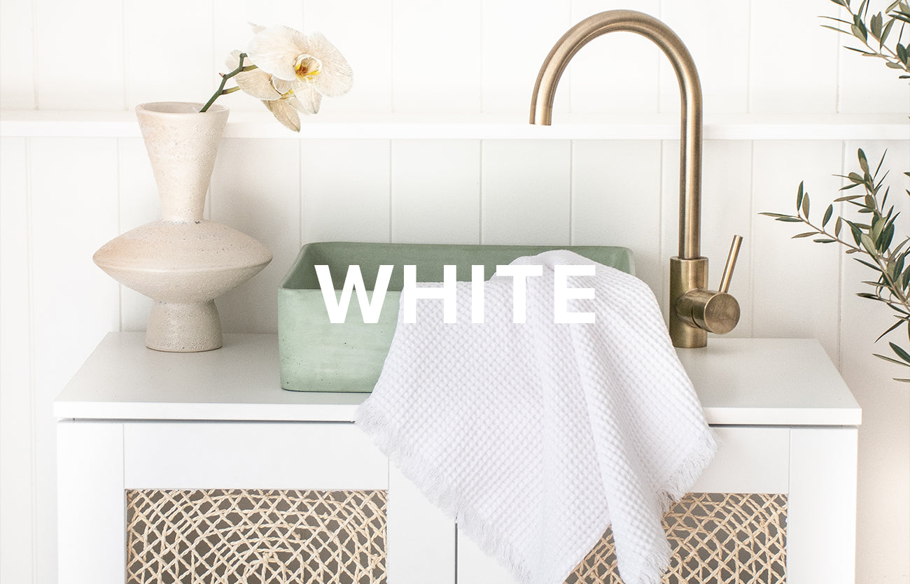 Linen / Cotton Waffle Towel Refresh with Sage & Blush