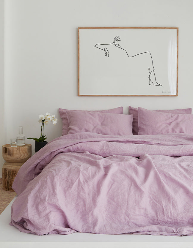 Lilac French Linen Bedding Lookbook